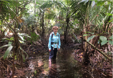 Erica McCormick in a wetland in Belize.